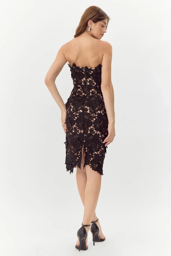 Jade Woven Lace Tube Dress