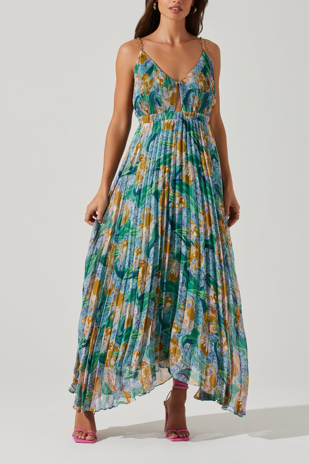 Loralee Floral Pleat Dress