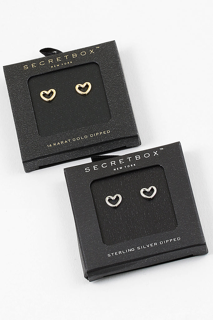 Open Heart Stud Earring