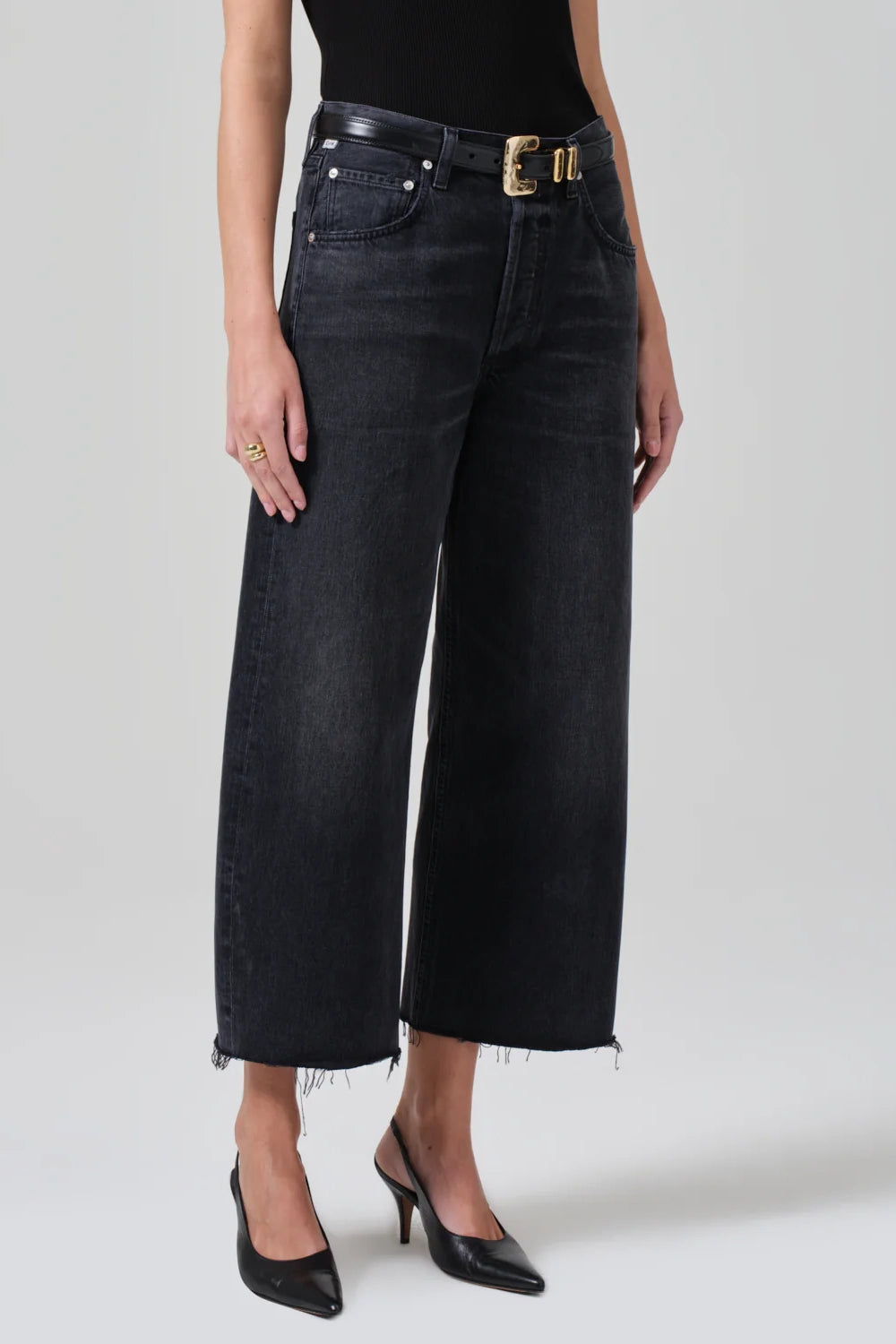 Ayla Raw Hem Crop Jean