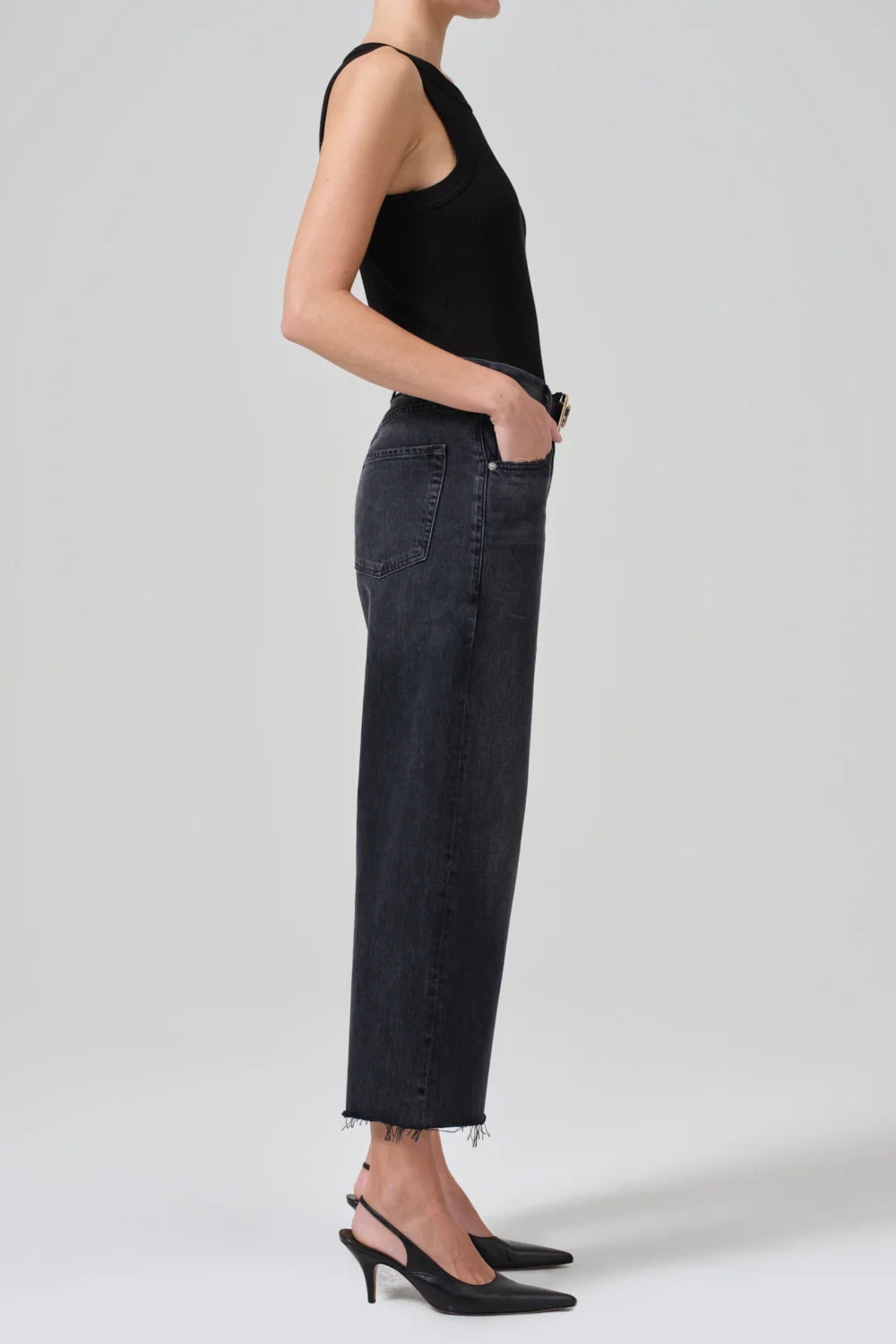 Ayla Raw Hem Crop Jean