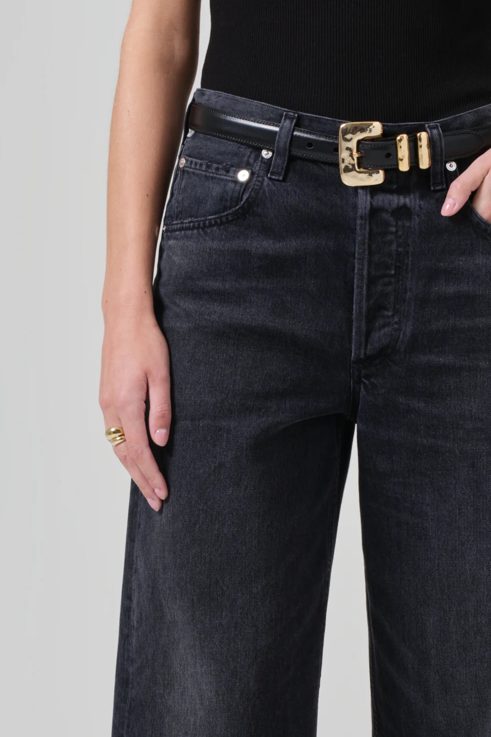 Ayla Raw Hem Crop Jean