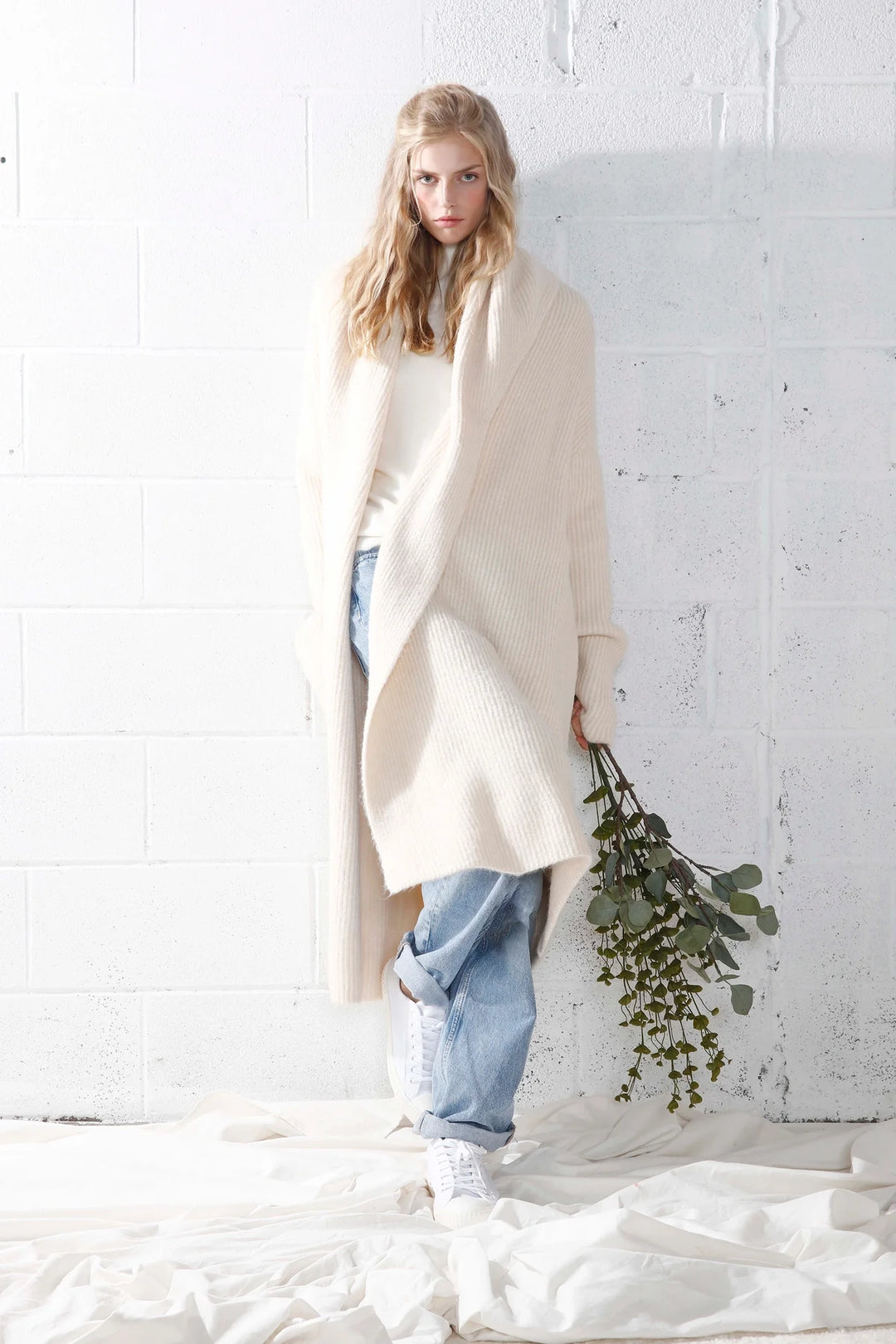 Shawl Collar Long Cardigan