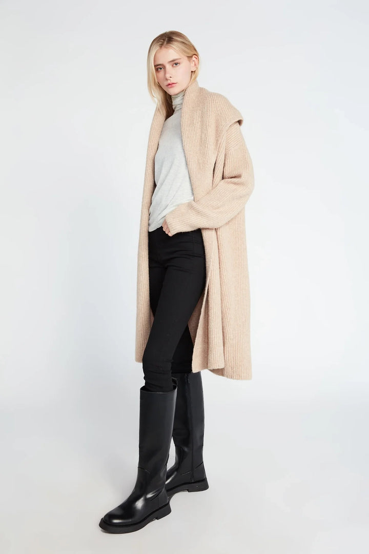 Shawl Collar Long Cardigan