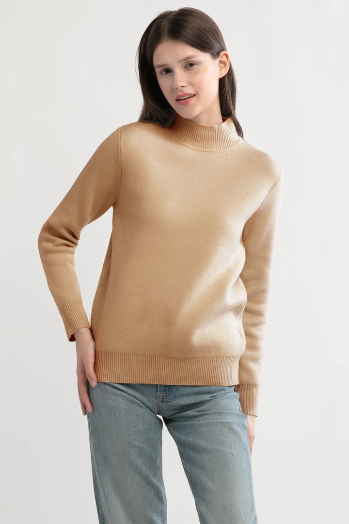 Brushed Mock Neck