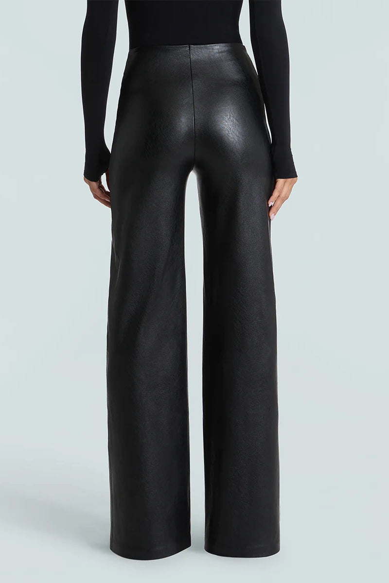 Faux Leather Wide Leg Pant