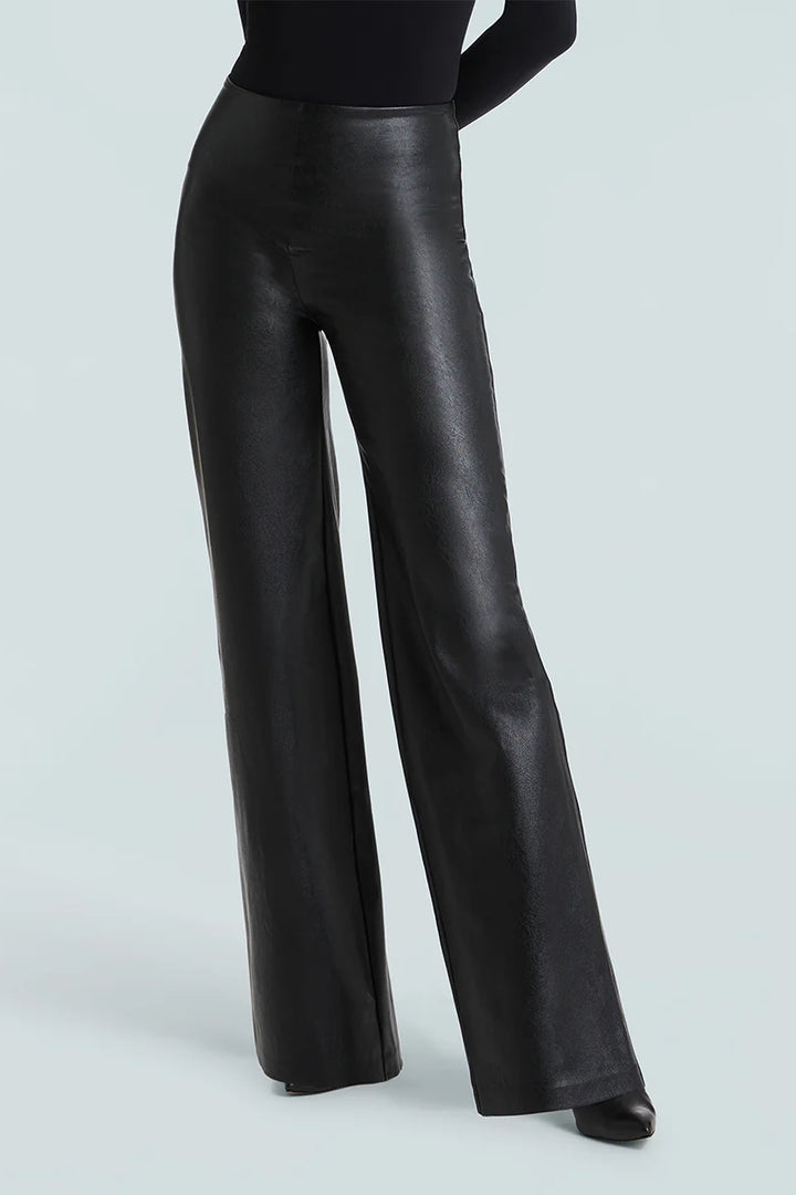 Faux Leather Wide Leg Pant