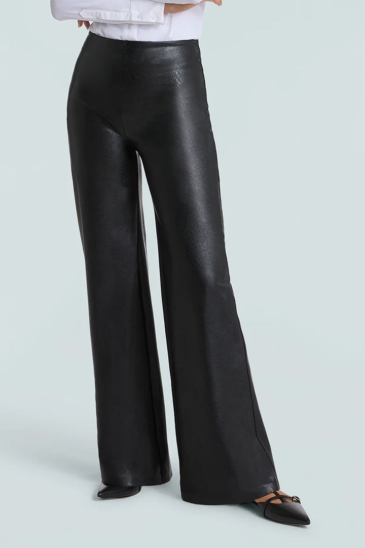 Faux Leather Wide Leg Pant