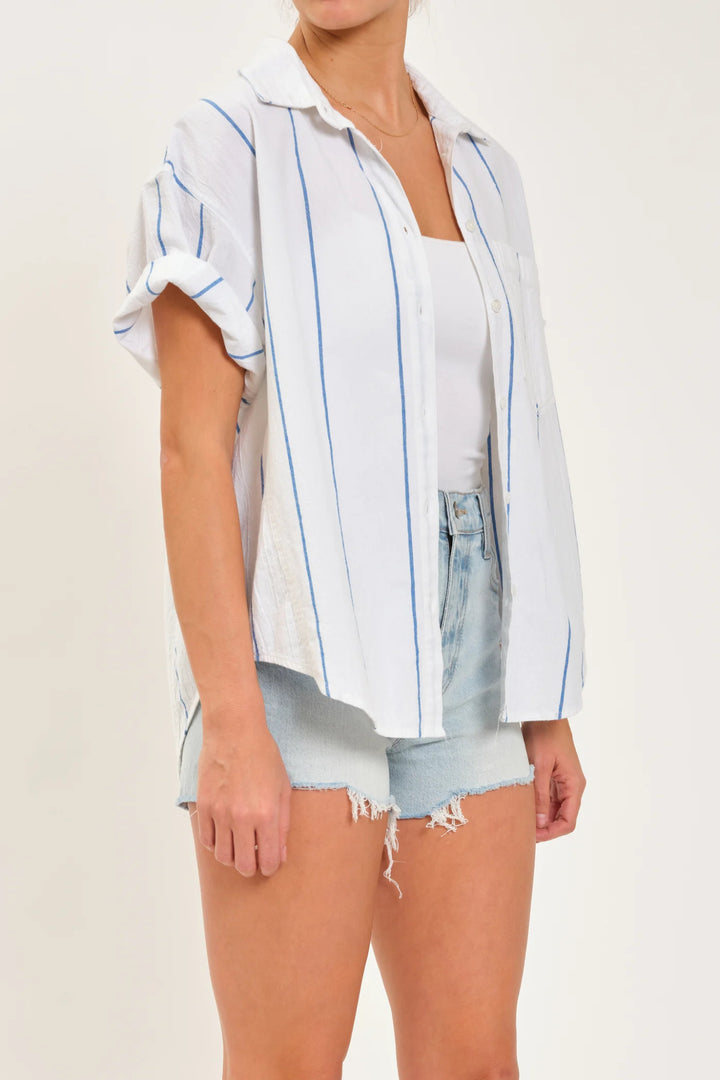 Breezy Boyfriend Stripe Shirt