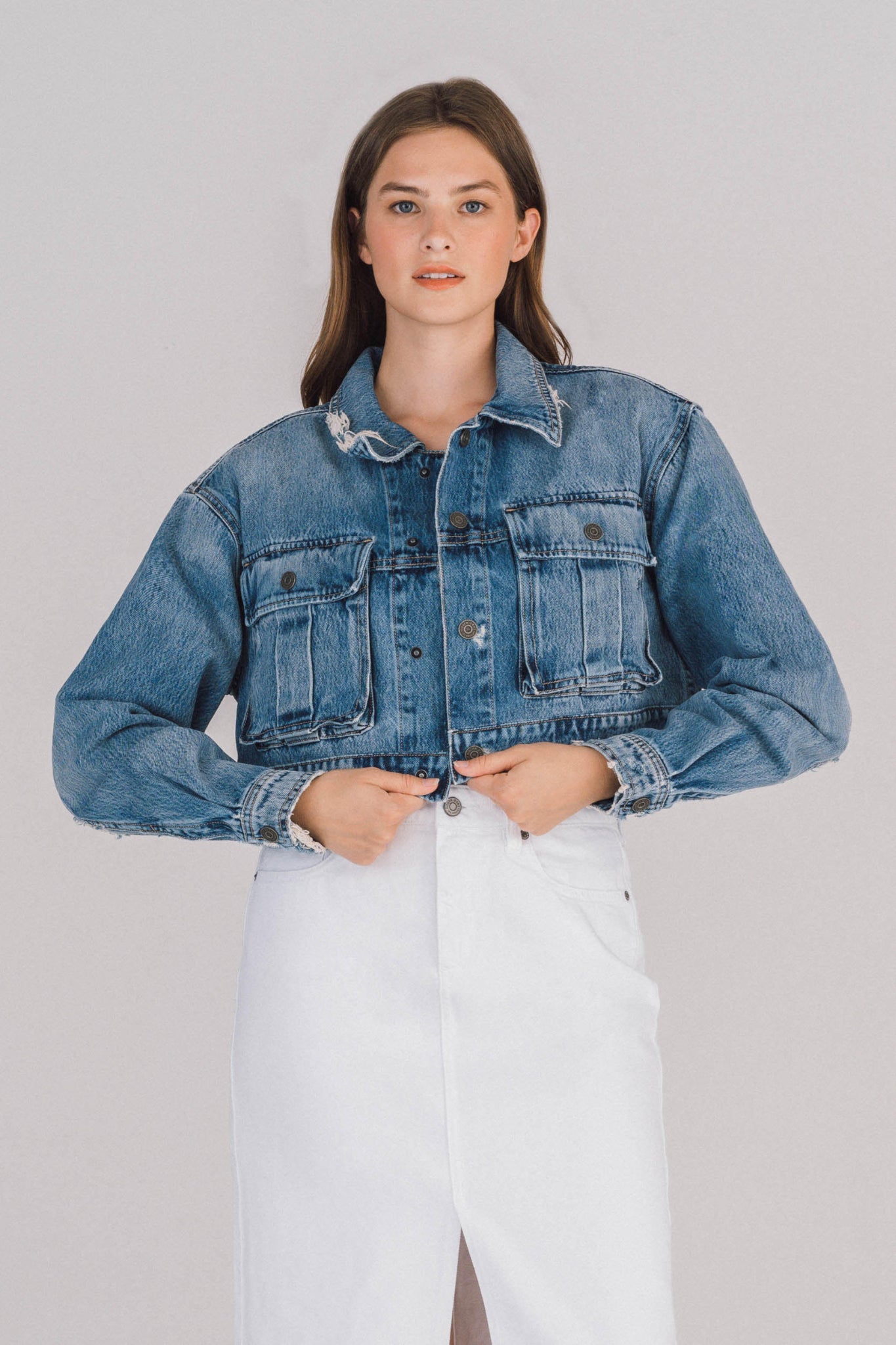 Hidden Jeans Cropped hotsell Denim Jacket