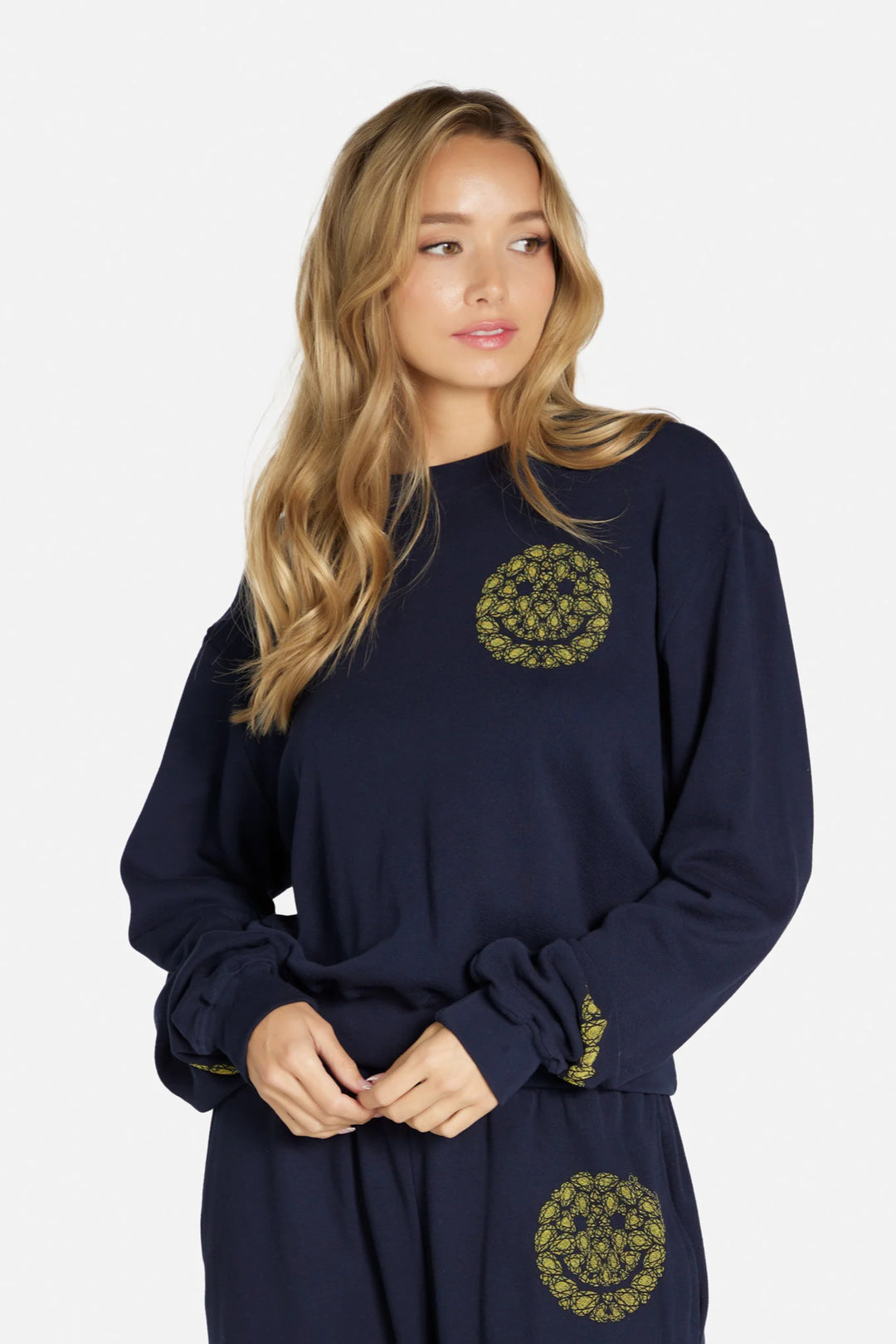 Spalding Diamond Happy Face Sweat Shirt