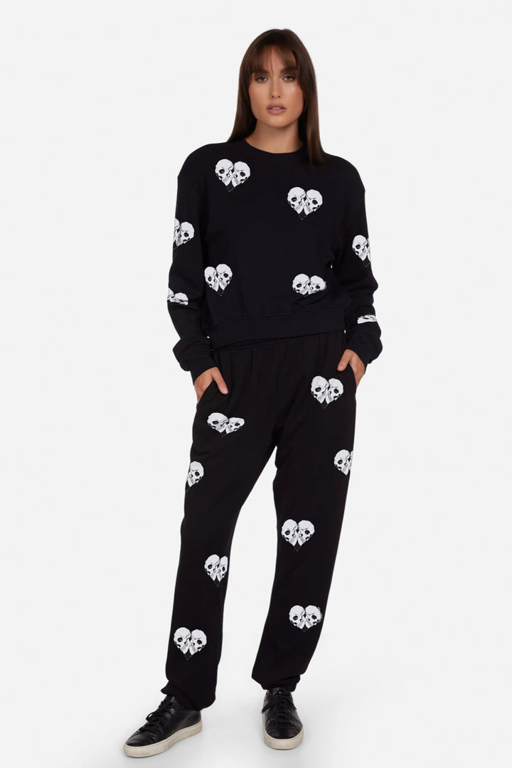 Spalding Skull Heart Sweat Shirt