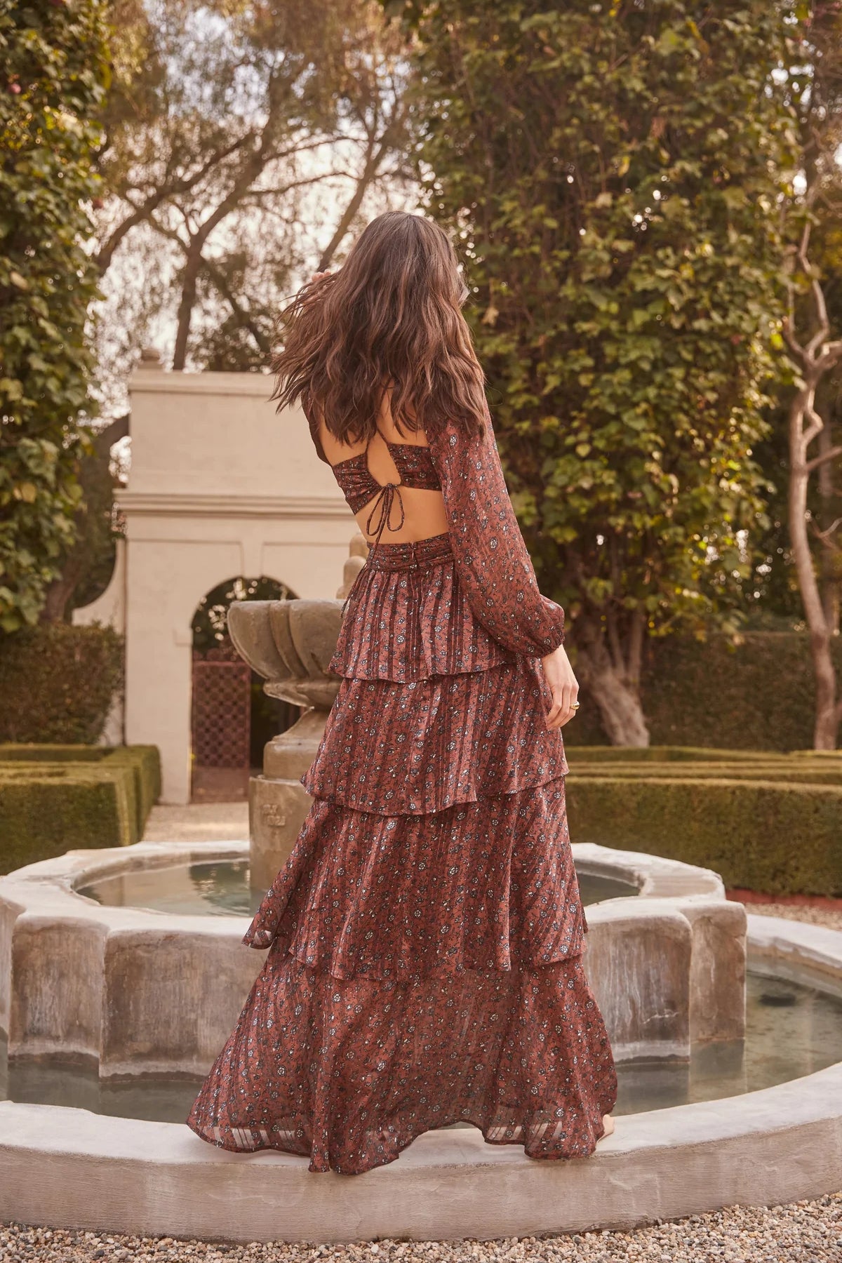 Copper long dress hot sale
