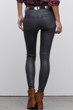 Leatherette Rocket High Rise Jean