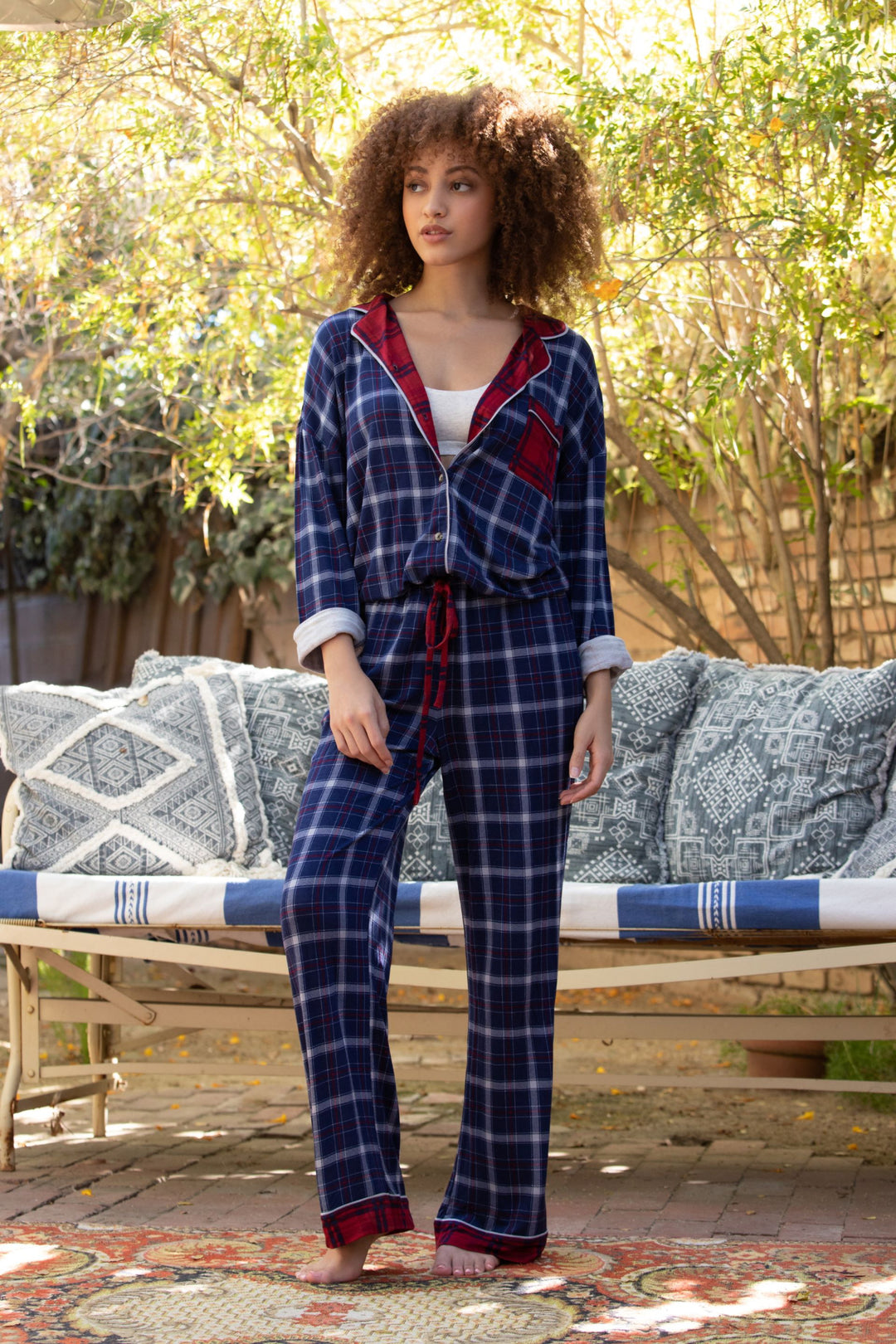 Tucked in Plaid Jumpsuit