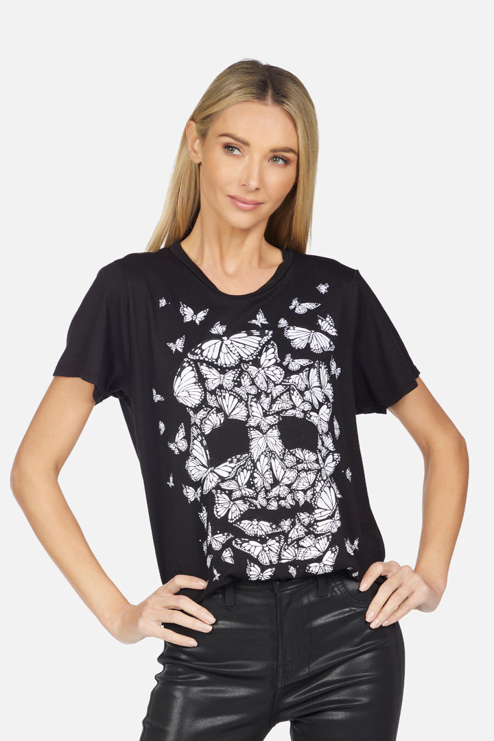 Wolf Butterfly Skull Tee