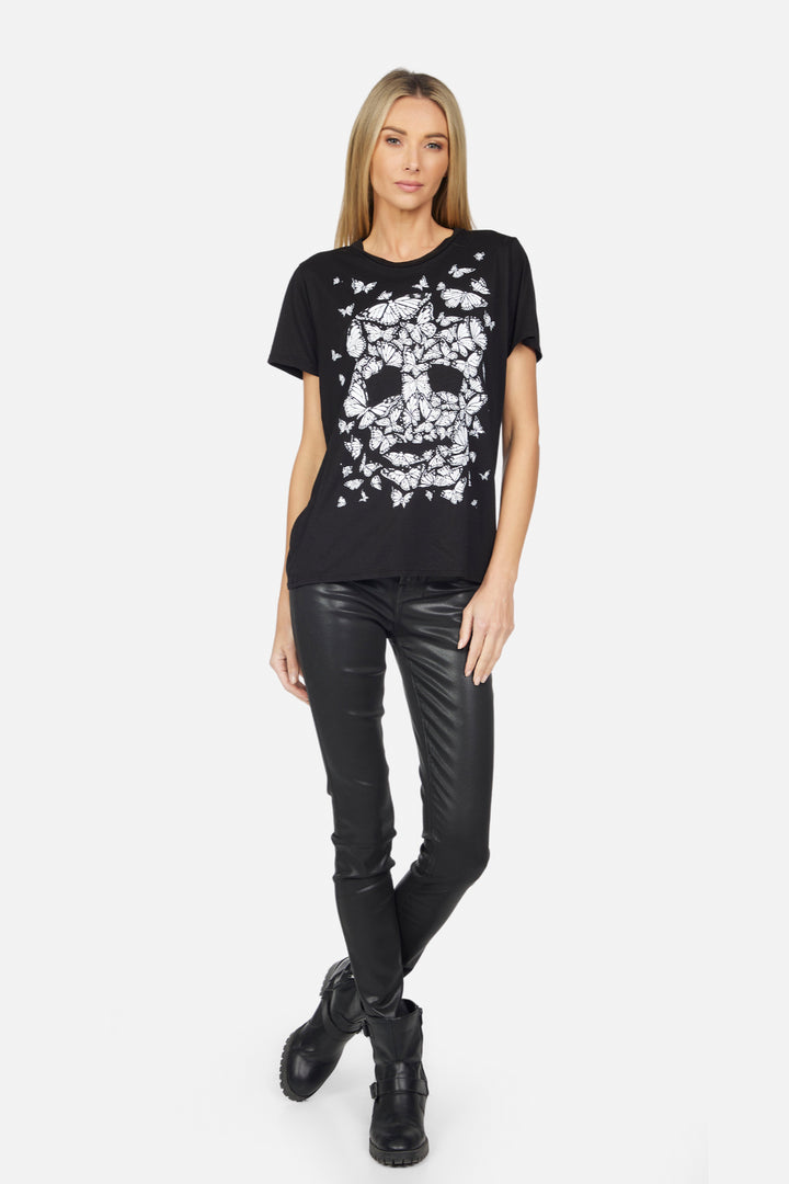 Wolf Butterfly Skull Tee