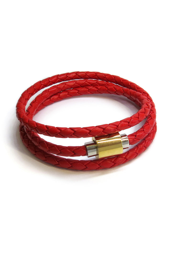 Triple Wrap Leather Bracelet