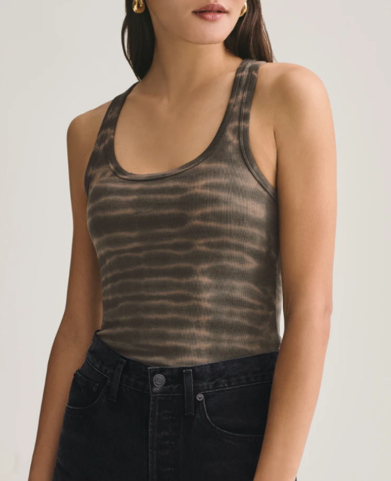 Rib Tie Dye Tank Bodysuit